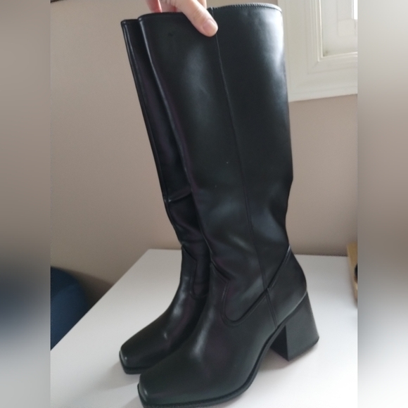 Dream Pairs Knee High Boots Chunky Heel 9.5 - Picture 2 of 11